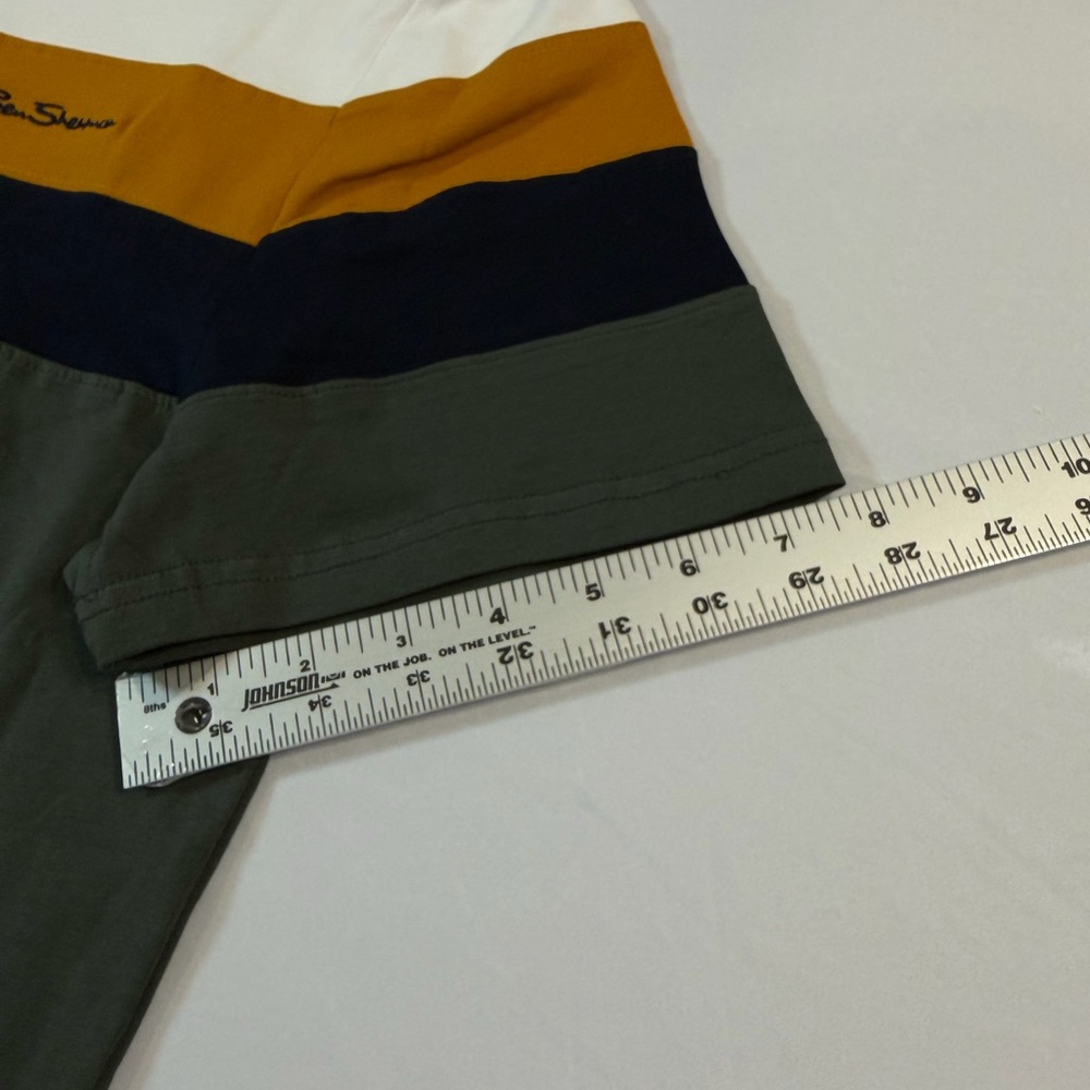 Ben Sherman Colorblock Tee - White, Gold, Black, Green - Picture 6 of 12